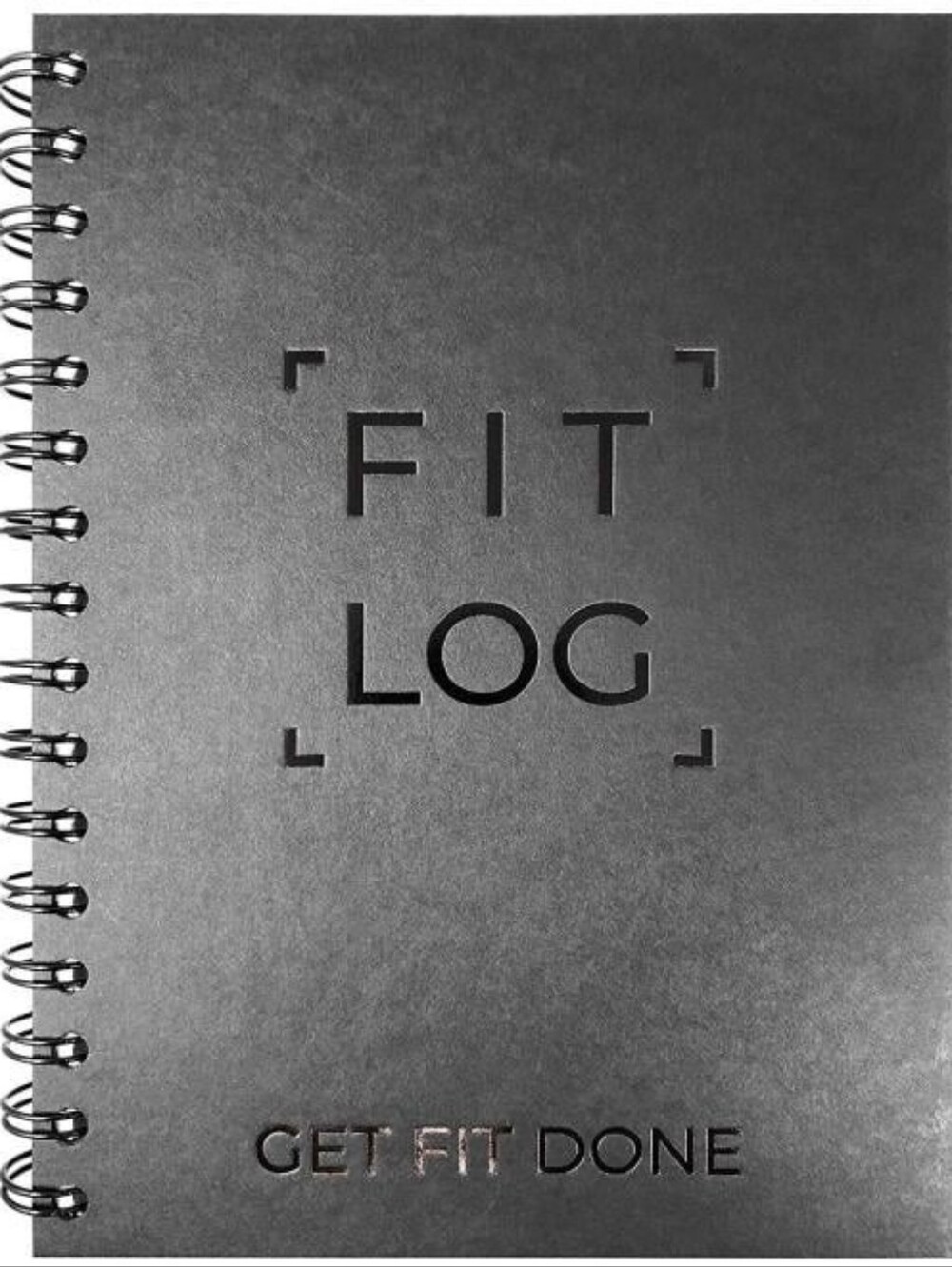 'FIT LOG' Spiral Notebook - Black